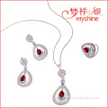 Myshine china factory costume jewelry necklaces silver 925 jewelry set
